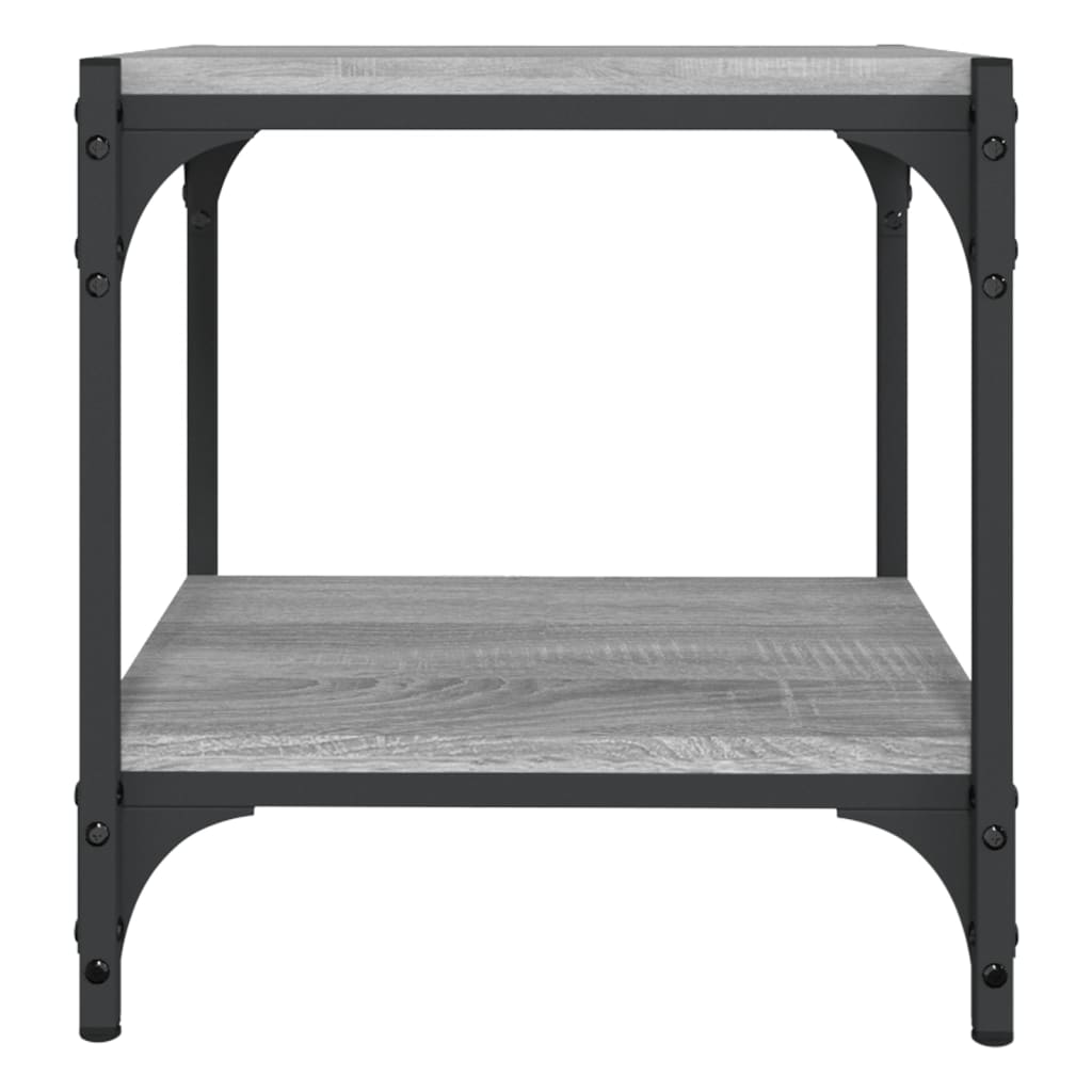 Tv-Meubel Bewerkt Hout En Staal Eiken 40 x 33 x 41 cm Grijs sonoma