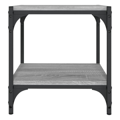 Tv-Meubel Bewerkt Hout En Staal Eiken 40 x 33 x 41 cm Grijs sonoma