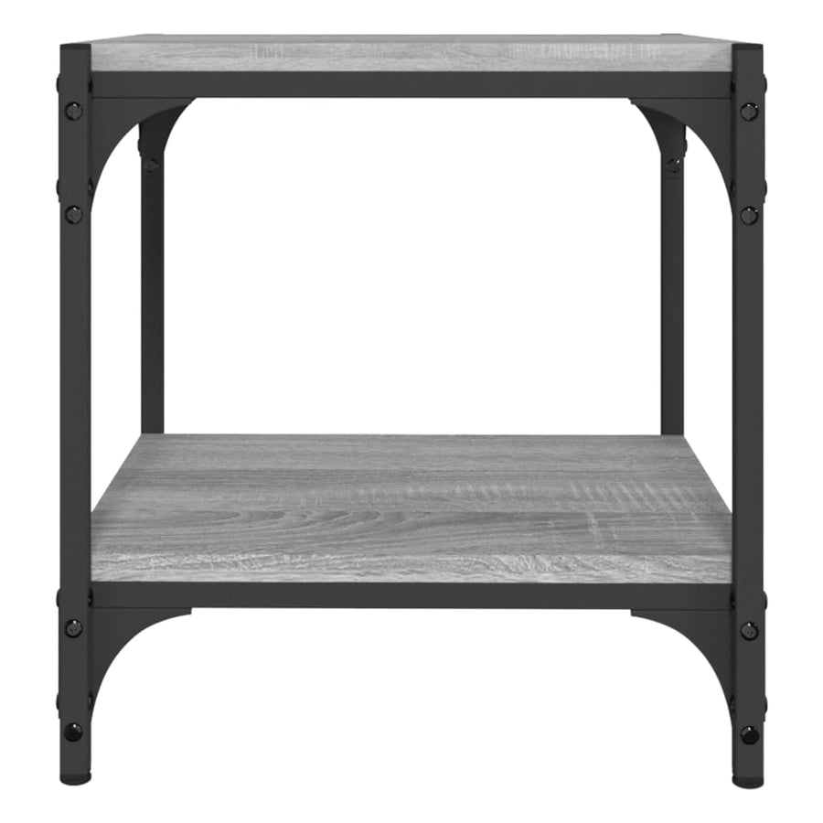 Tv-Meubel Bewerkt Hout En Staal Eiken 40 x 33 x 41 cm Grijs sonoma