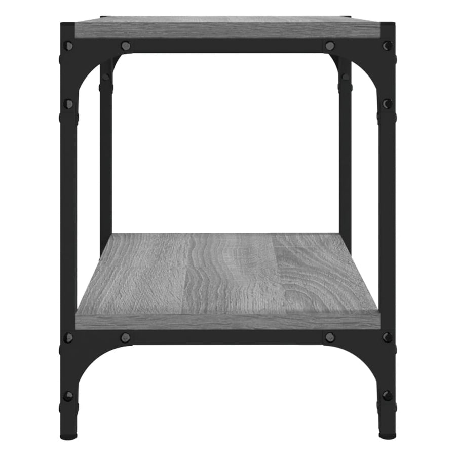 Tv-Meubel Bewerkt Hout En Staal Eiken 40 x 33 x 41 cm Grijs sonoma