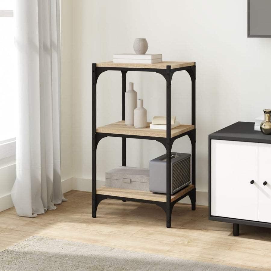 Boekenkast 40X33X70,5 Cm Bewerkt Hout En Staal Sonoma Eiken