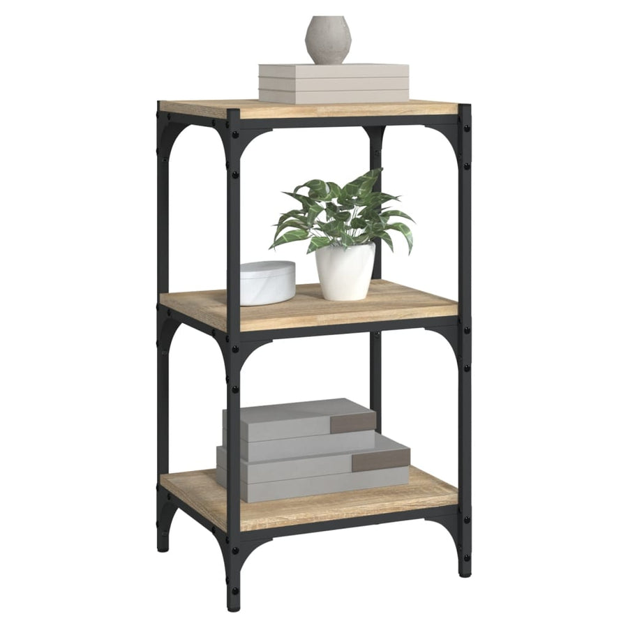 Boekenkast 40X33X70,5 Cm Bewerkt Hout En Staal Sonoma Eiken