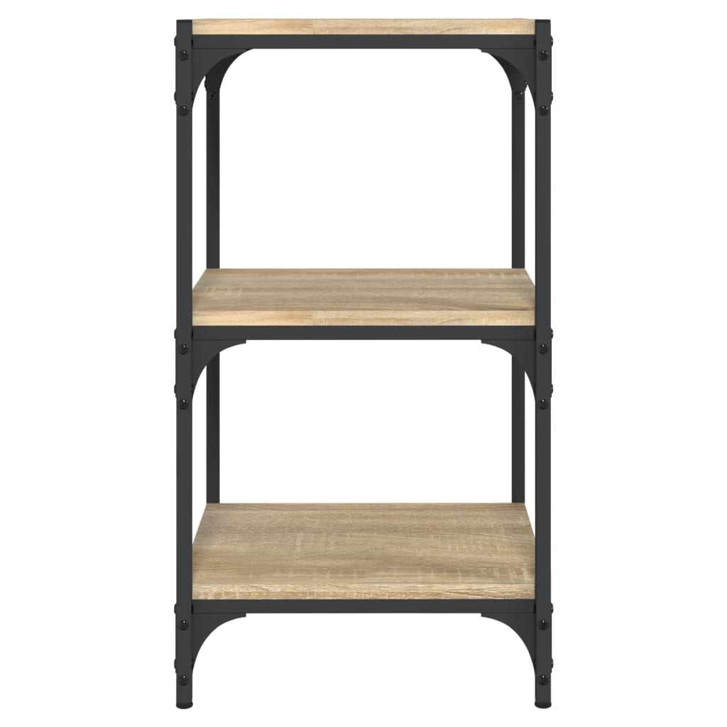 Boekenkast 40X33X70,5 Cm Bewerkt Hout En Staal Sonoma Eiken