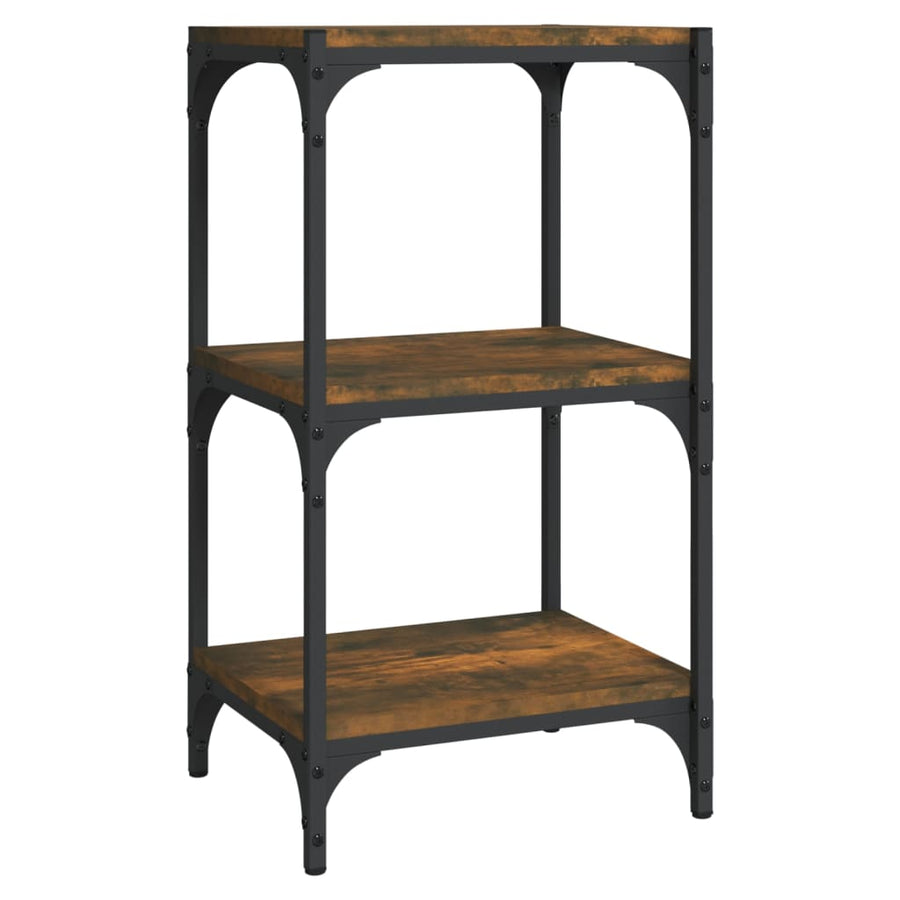 Boekenkast 40X33X70,5 Cm Bewerkt Hout En Staal Gerookt Eiken