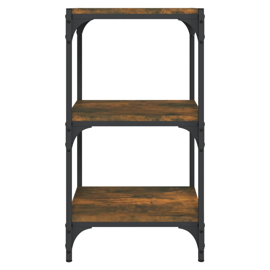 Boekenkast 40X33X70,5 Cm Bewerkt Hout En Staal Gerookt Eiken