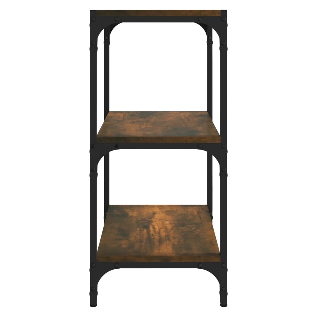 Boekenkast 40X33X70,5 Cm Bewerkt Hout En Staal Gerookt Eiken