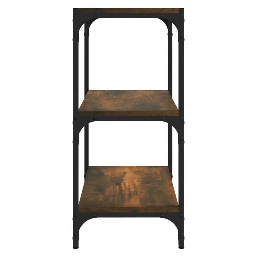 Boekenkast 40X33X70,5 Cm Bewerkt Hout En Staal Gerookt Eiken