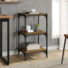 Boekenkast 40X33X70,5 Cm Bewerkt Hout En Staal Gerookt Eiken