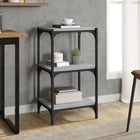 Boekenkast 40x33x70.5 cm hout staal grijs