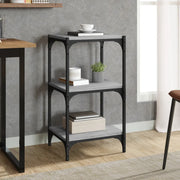 Boekenkast 40x33x70.5 cm hout staal grijs