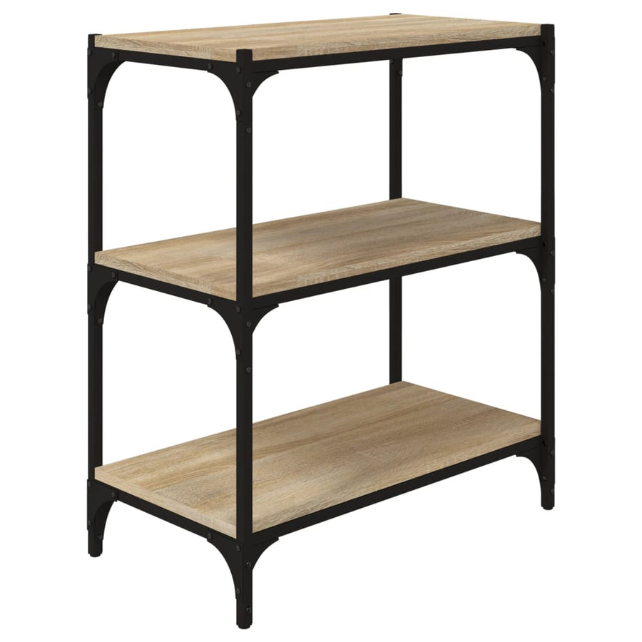 Boekenkast 60X33X70,5Cm Bewerkt Hout En Staal Kleur 60 x 33 x 70.5 cm Sonoma eiken