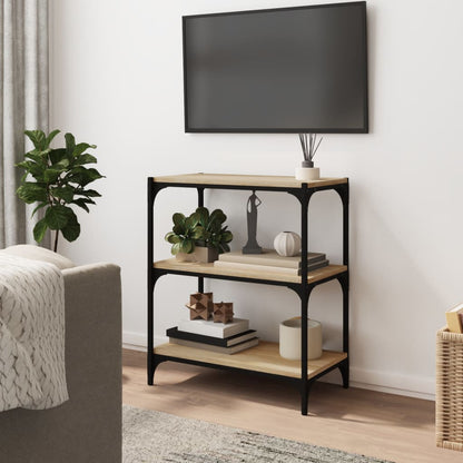 Boekenkast 60X33X70,5Cm Bewerkt Hout En Staal Kleur 60 x 33 x 70.5 cm Sonoma eiken