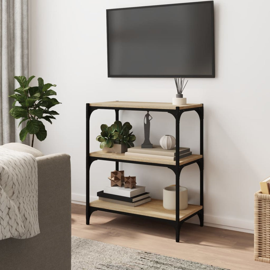 Boekenkast 60X33X70,5Cm Bewerkt Hout En Staal Kleur 60 x 33 x 70.5 cm Sonoma eiken