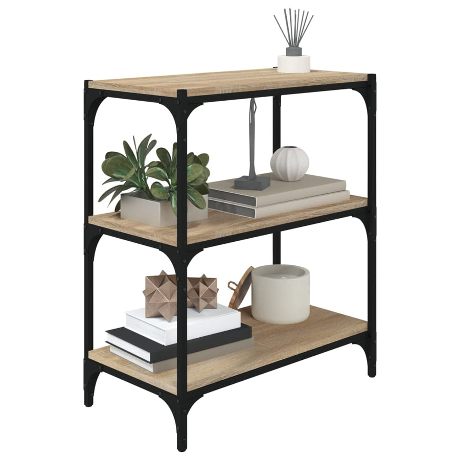 Boekenkast 60X33X70,5Cm Bewerkt Hout En Staal Kleur 60 x 33 x 70.5 cm Sonoma eiken