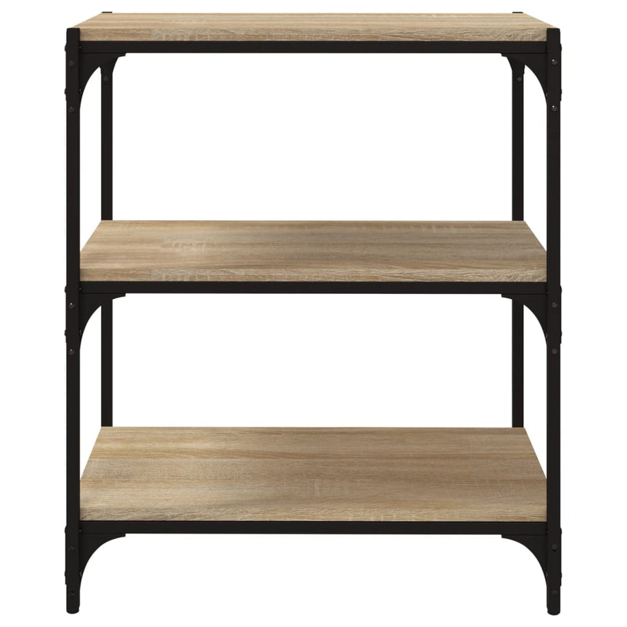 Boekenkast 60X33X70,5Cm Bewerkt Hout En Staal Kleur 60 x 33 x 70.5 cm Sonoma eiken