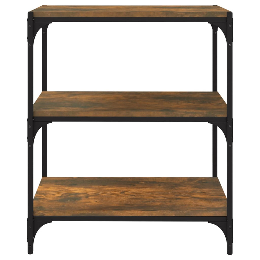 Boekenkast 60X33X70,5 Cm Bewerkt Hout En Staal Gerookt Eiken 60 cm 70.5 cm