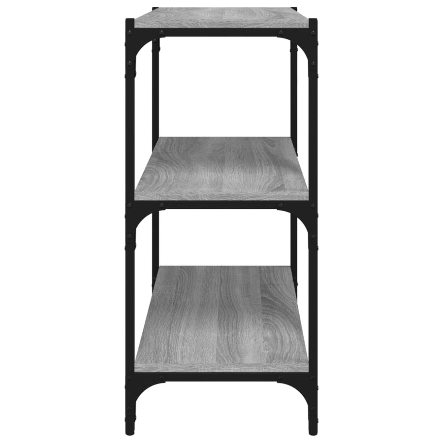 Boekenkast 60X33X70,5 Cm Hout En Staal Grijs Sonoma Eikenkleur