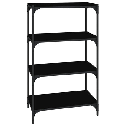 Boekenkast 60X33X70,5 Cm Bewerkt Hout En Staal Zwart