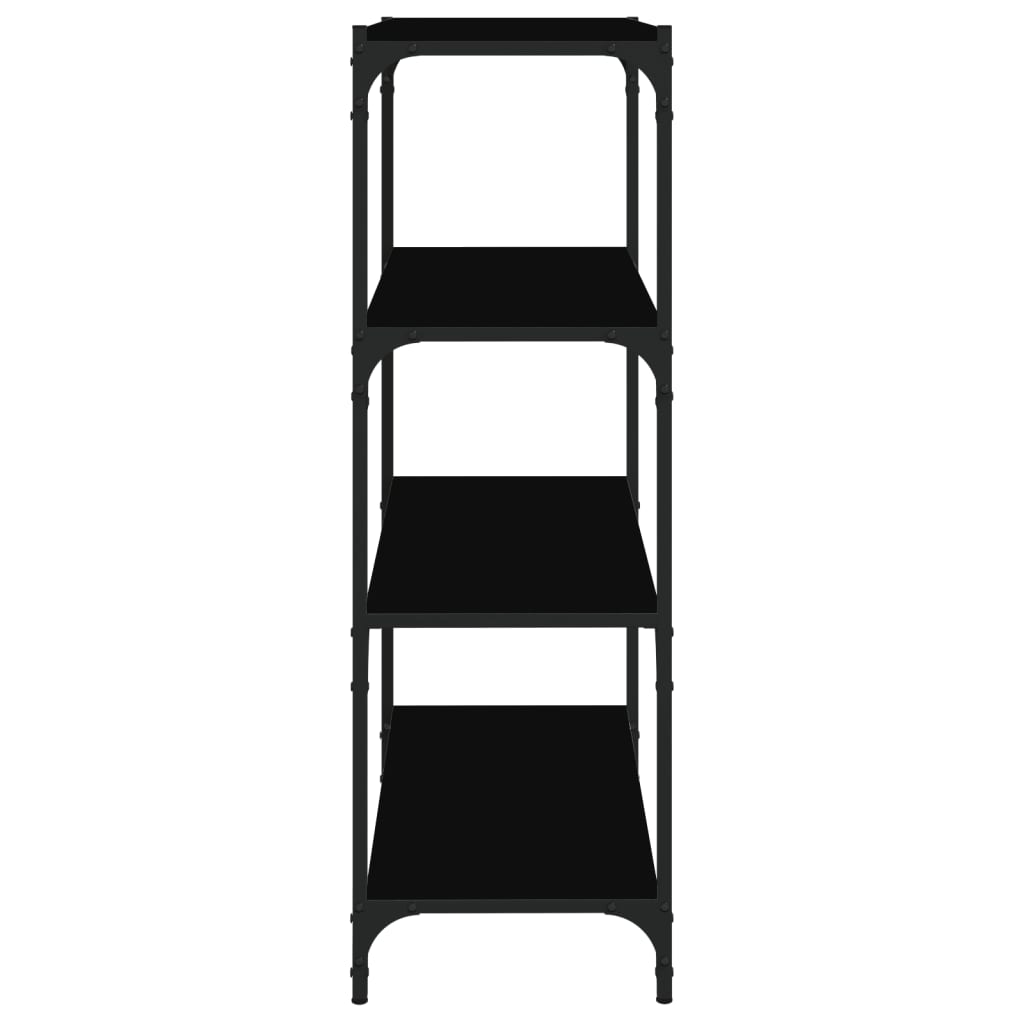 Boekenkast 60X33X70,5 Cm Bewerkt Hout En Staal Zwart
