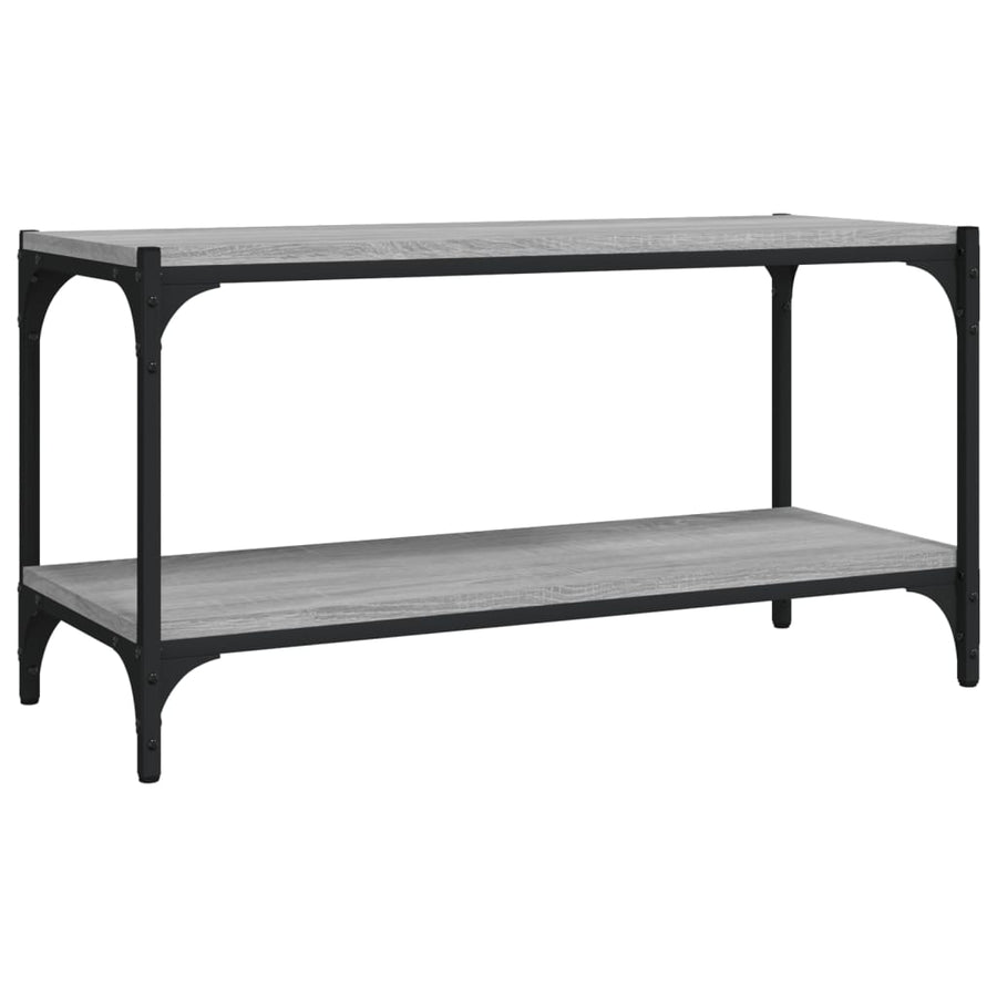 Tv-Meubel Bewerkt Hout En Staal Eiken 80 x 33 x 41 cm Grijs sonoma