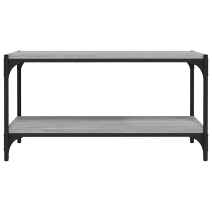 Tv-Meubel Bewerkt Hout En Staal Eiken 80 x 33 x 41 cm Grijs sonoma
