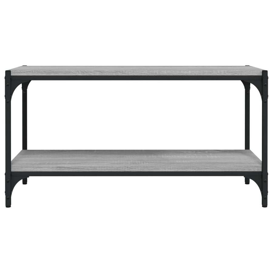 Tv-Meubel Bewerkt Hout En Staal Eiken 80 x 33 x 41 cm Grijs sonoma