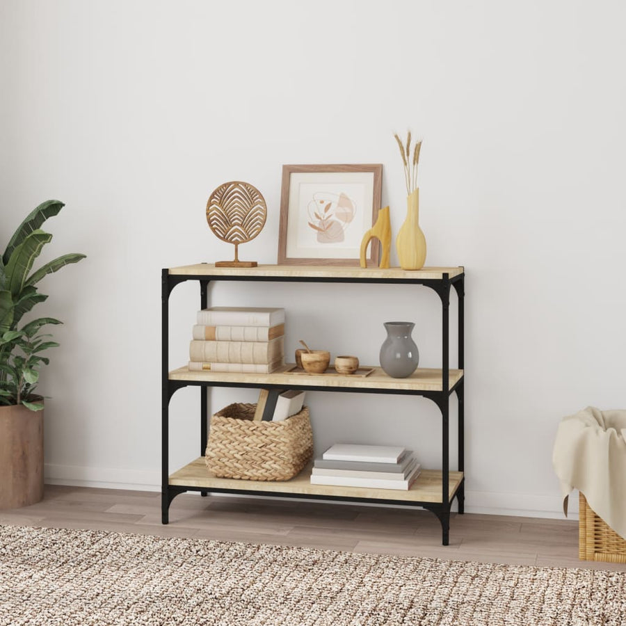 Boekenkast 80X33X70,5 Cm Hout En Staal Kleur 80 x 33 x 70.5 cm Sonoma eiken