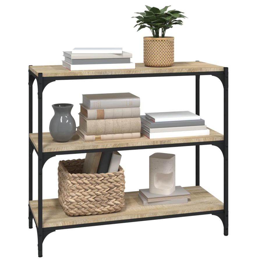 Boekenkast 80X33X70,5 Cm Hout En Staal Kleur 80 x 33 x 70.5 cm Sonoma eiken