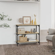 Boekenkast 80x33x70,5 cm hout staal sonoma eiken