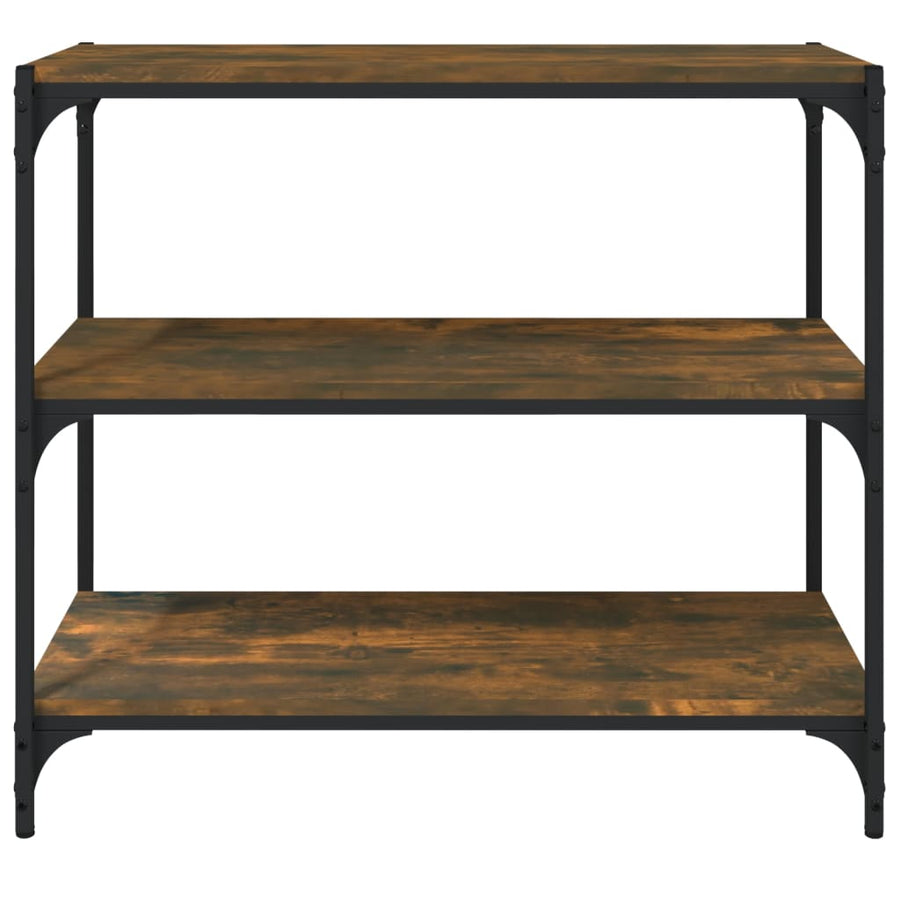 Boekenkast 80X33X70,5 Cm Hout En Staal Kleur Gerookt Eiken 80 cm 70.5 cm