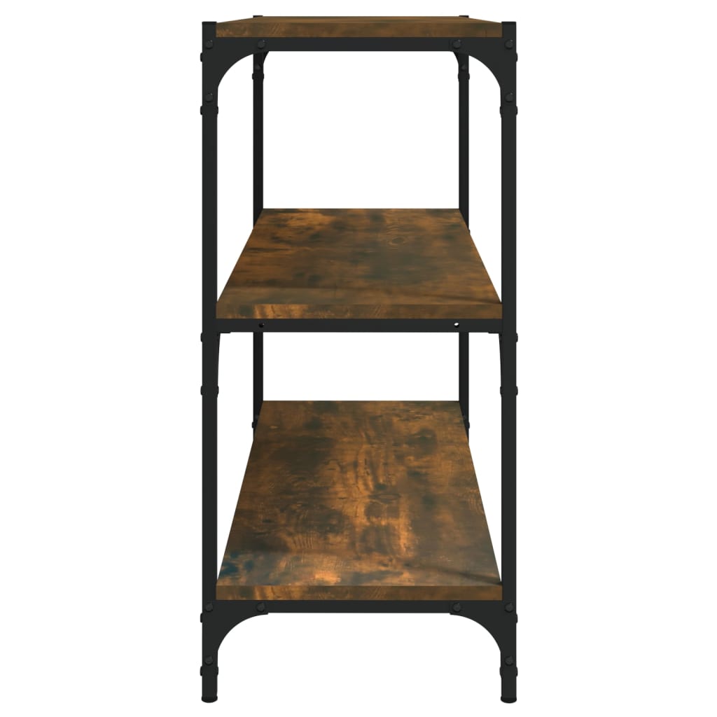 Boekenkast 80X33X70,5 Cm Hout En Staal Kleur Gerookt Eiken 80 cm 70.5 cm