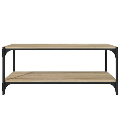 Tv-Meubel Bewerkt Hout En Staal Kleur 100 x 33 x 41 cm Sonoma eiken