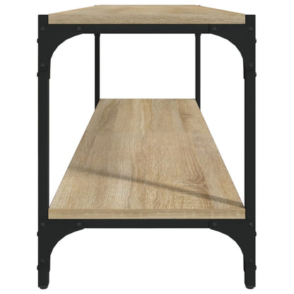 Tv-Meubel Bewerkt Hout En Staal Kleur 100 x 33 x 41 cm Sonoma eiken