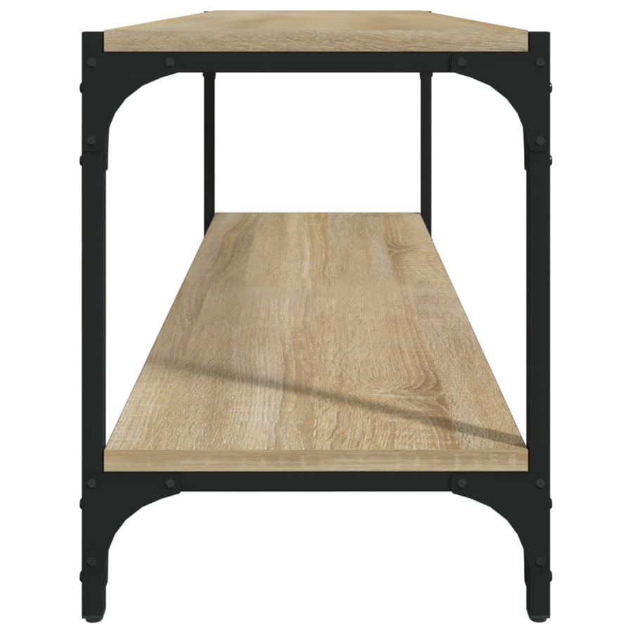 Tv-Meubel Bewerkt Hout En Staal Kleur 100 x 33 x 41 cm Sonoma eiken