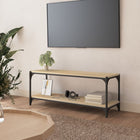 Tv-meubel 100x33x41 cm bewerkt hout staal