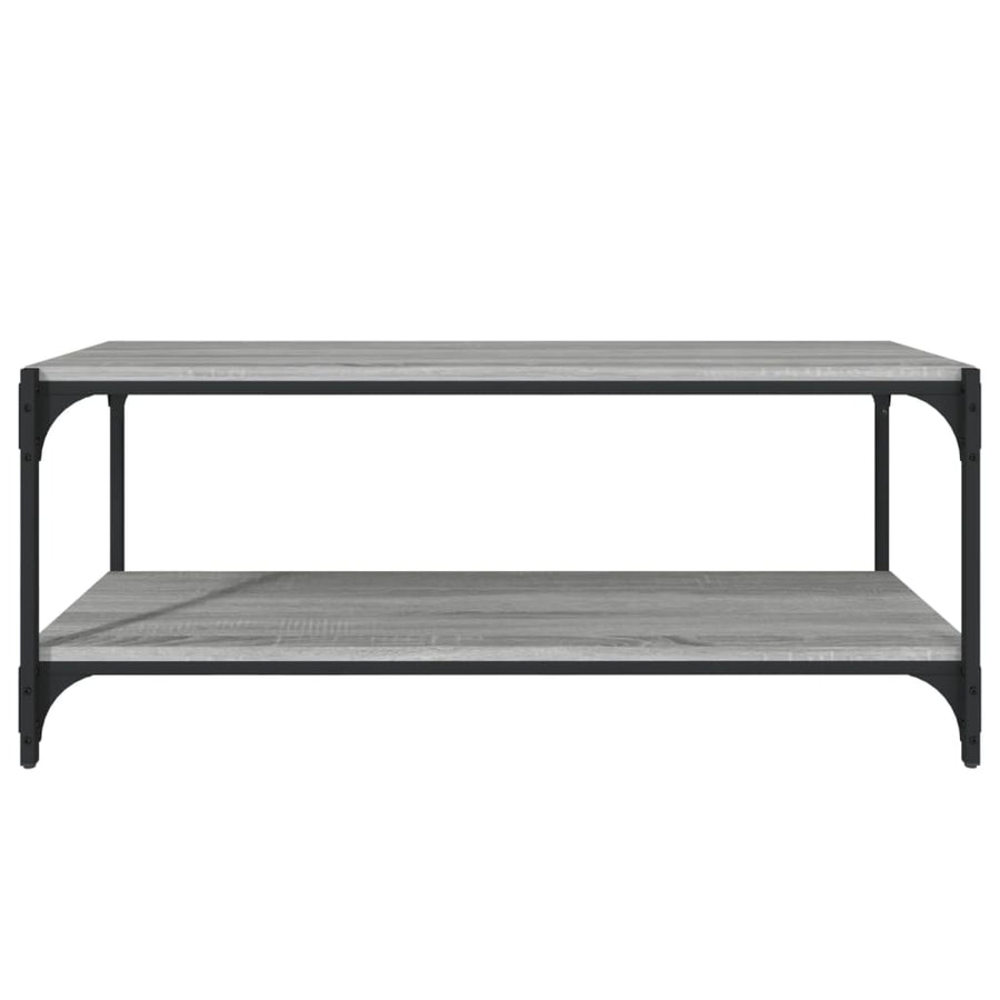 Tv-Meubel Bewerkt Hout En Staal Eiken 100 x 33 x 41 cm Grijs sonoma