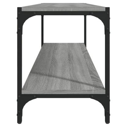 Tv-Meubel Bewerkt Hout En Staal Eiken 100 x 33 x 41 cm Grijs sonoma