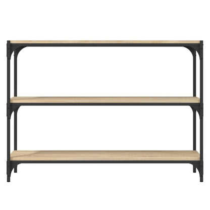 Boekenkast 100x33x70,5 cm bewerkt hout en staal sonoma eiken