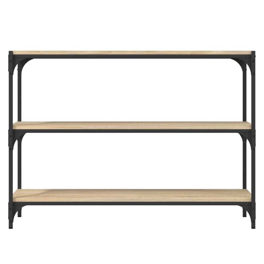 Boekenkast 100x33x70,5 cm bewerkt hout en staal sonoma eiken