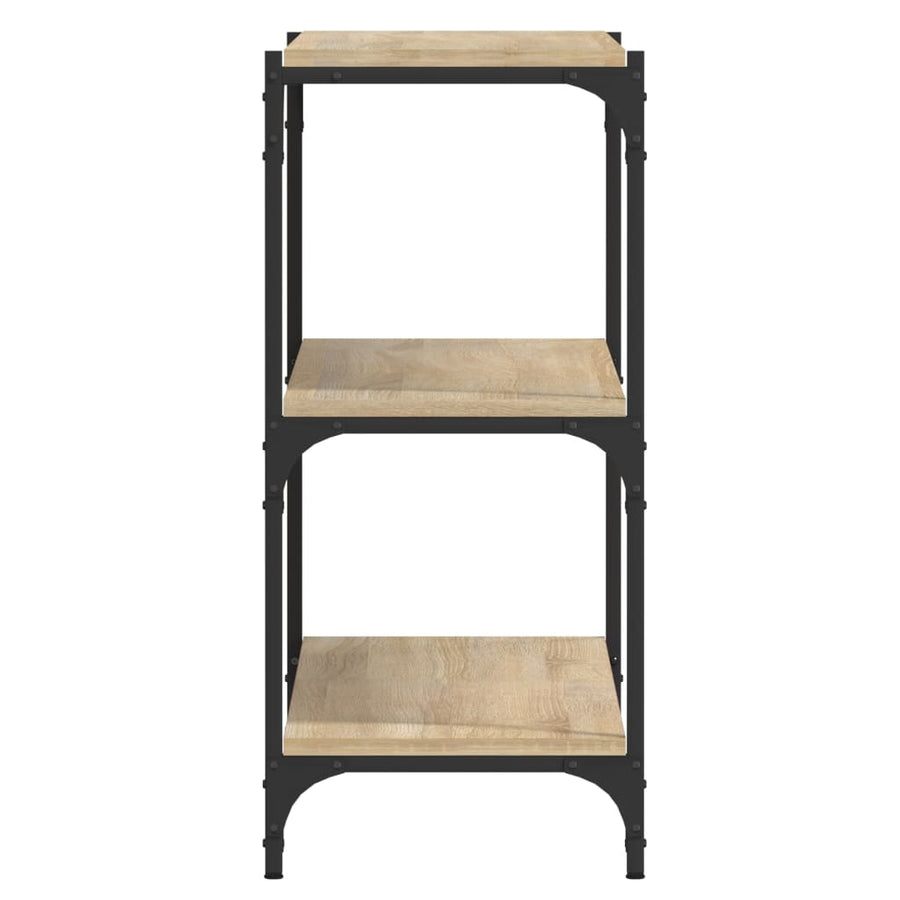 Boekenkast 100x33x70,5 cm bewerkt hout en staal sonoma eiken