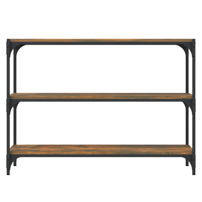 Boekenkast 100X33X70,5 Cm Bewerkt Hout En Staal Gerookt Eiken