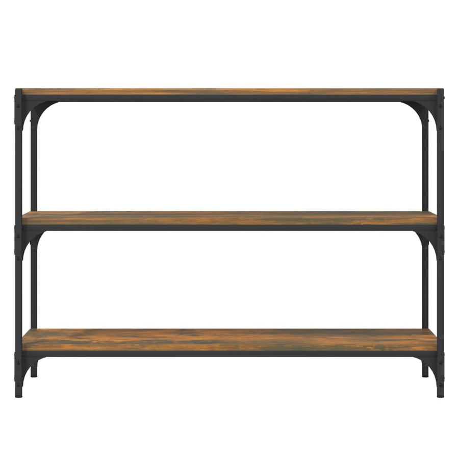 Boekenkast 100X33X70,5 Cm Bewerkt Hout En Staal Gerookt Eiken
