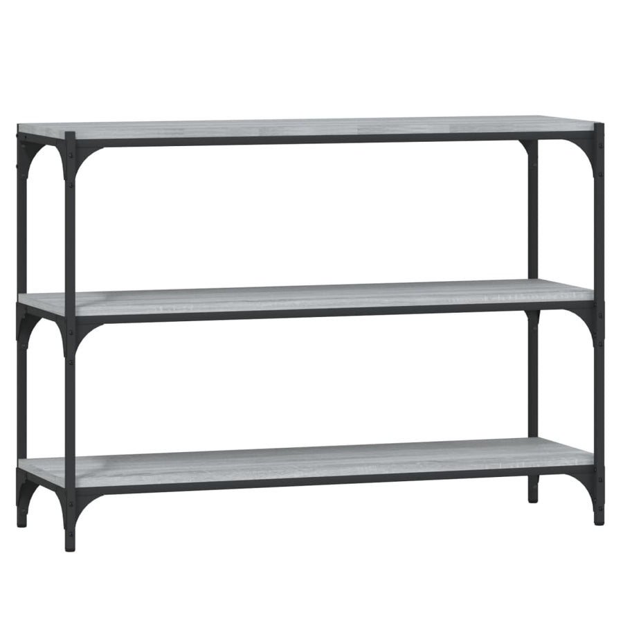 Boekenkast 100X33X70,5 Cm Hout En Staal Grijs Sonoma Eikenkleur