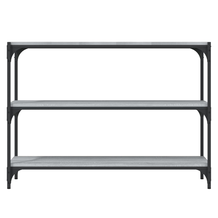 Boekenkast 100X33X70,5 Cm Hout En Staal Grijs Sonoma Eikenkleur