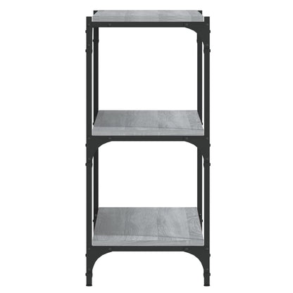 Boekenkast 100X33X70,5 Cm Hout En Staal Grijs Sonoma Eikenkleur