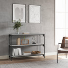 Boekenkast 100x33x70,5 cm hout staal grijs sonoma