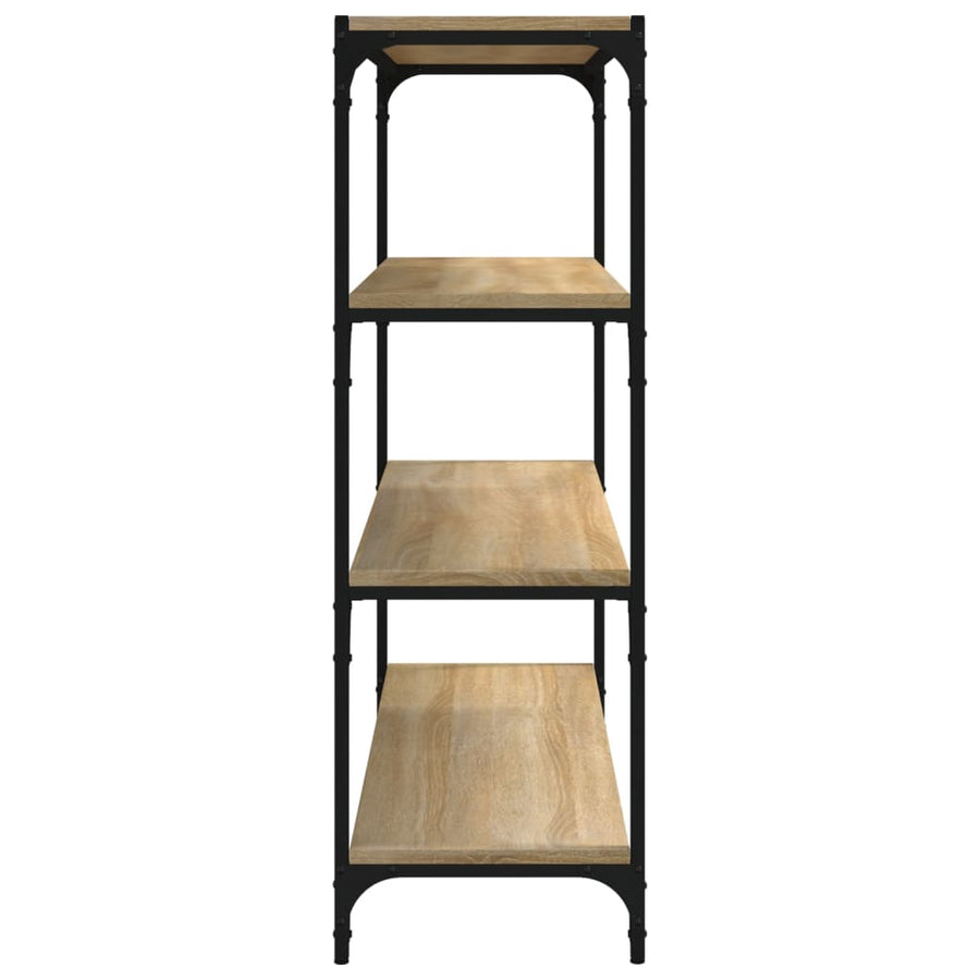 Boekenkast Bewerkt Hout En Staal 100 x 33 x 100 cm Sonoma eiken