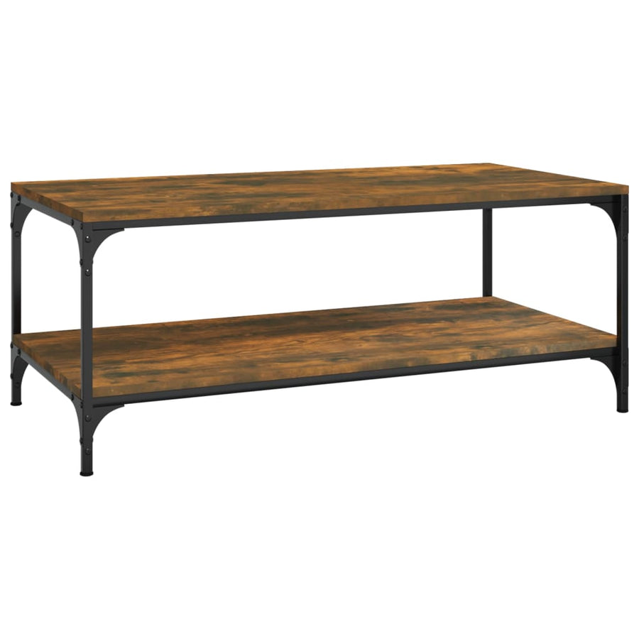 Salontafel Bewerkt Hout Kleurig 1 100 x 50 x 40 cm Gerookt eiken