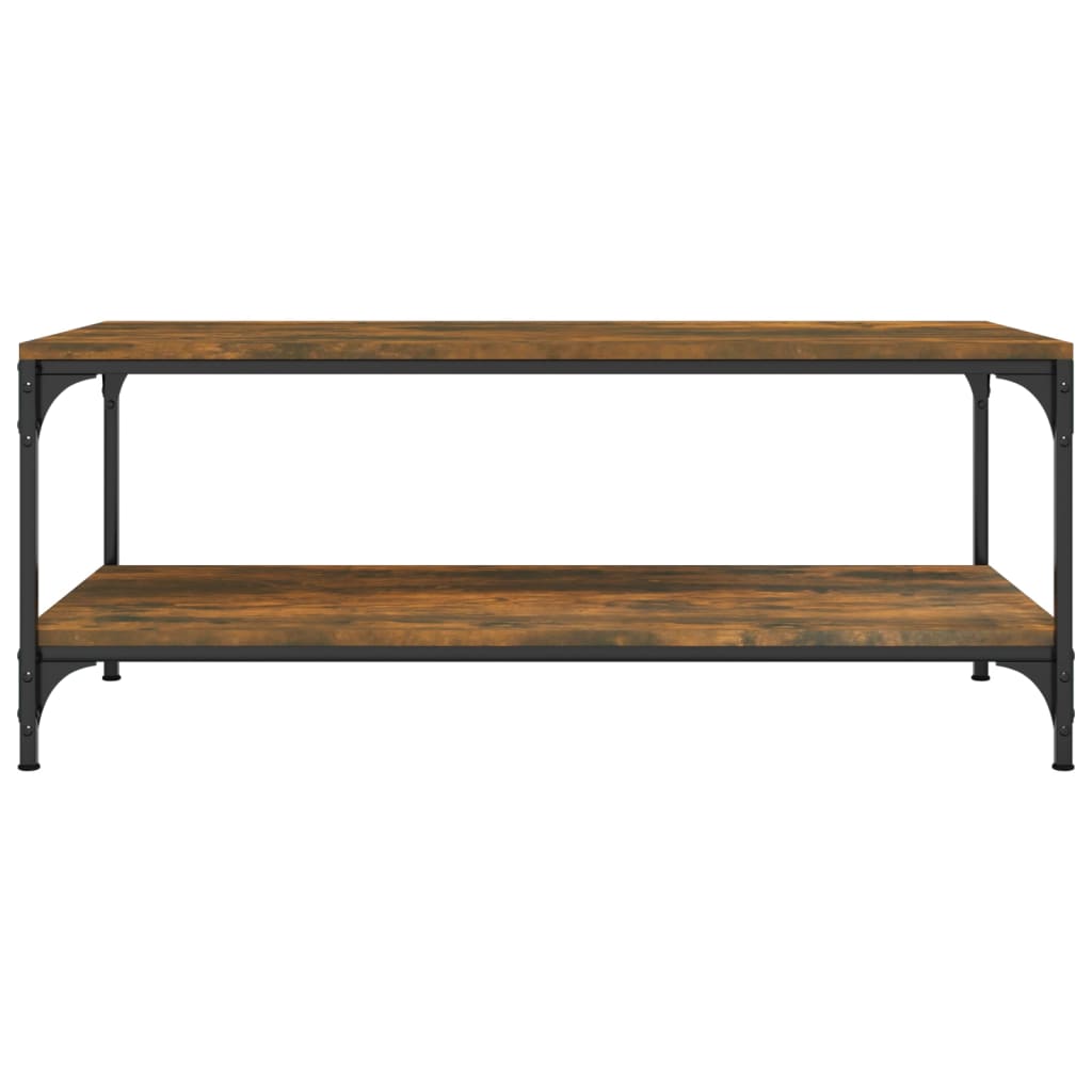 Salontafel Bewerkt Hout Kleurig 1 100 x 50 x 40 cm Gerookt eiken