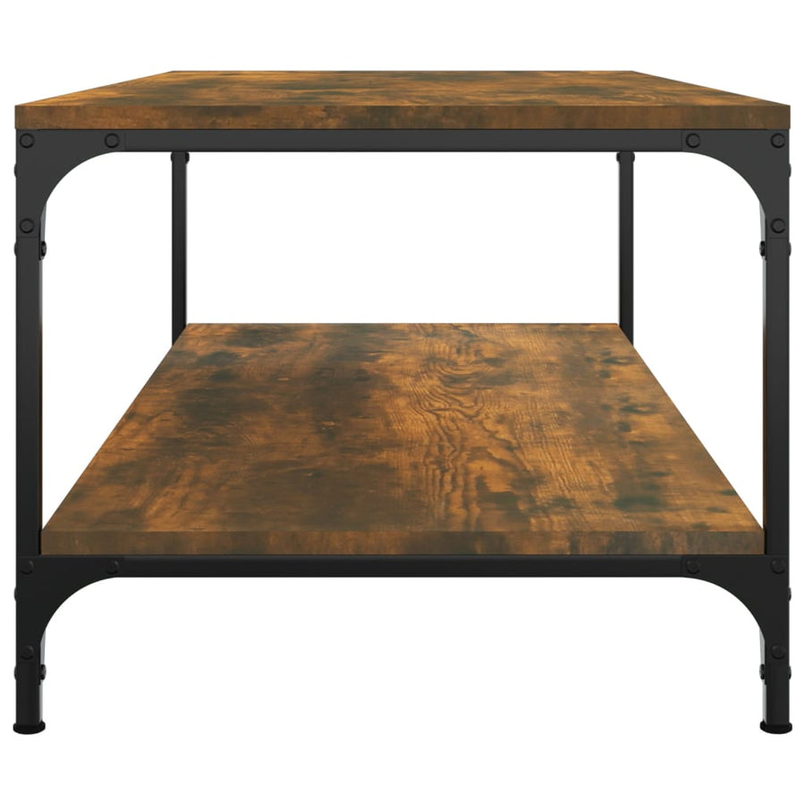 Salontafel Bewerkt Hout Kleurig 1 100 x 50 x 40 cm Gerookt eiken